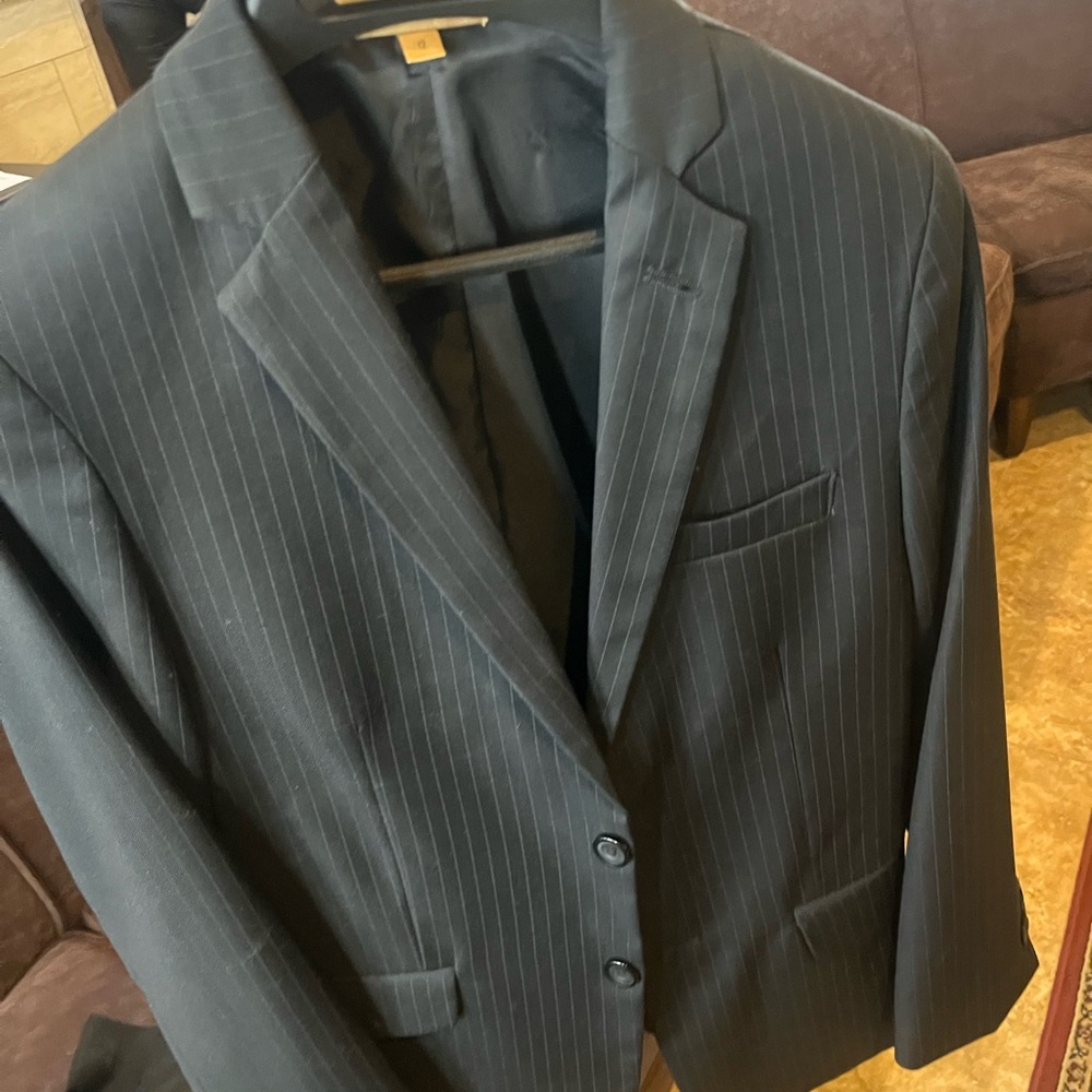 Class Club Black Pinstripe Men's Suit Jacket